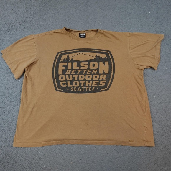 Filson Tops - Filson Shirt Womens XL Brown Better Outdoor Clothes Seattle Logo Graphic Tee